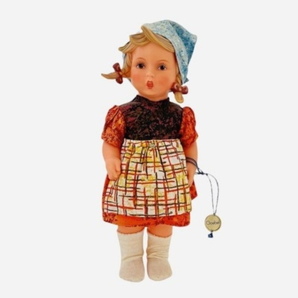 M.I. Hummel Goebel Vintage Vinyl Doll Girl Figurine with Tag Made in Germany